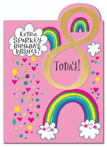 Picture of 8TH BIRTHDAY CARD EXTRA SPARKLY